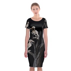 Dead Tree  Classic Short Sleeve Midi Dress by Valentinaart