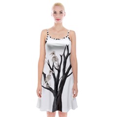 Dead Tree  Spaghetti Strap Velvet Dress by Valentinaart