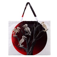 Dead Tree  Zipper Large Tote Bag by Valentinaart