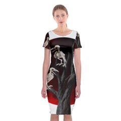 Dead Tree  Classic Short Sleeve Midi Dress by Valentinaart