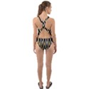 gold,black,art deco pattern Cut-Out Back One Piece Swimsuit View2