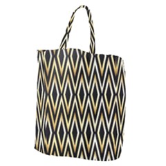 Gold,black,art Deco Pattern Giant Grocery Zipper Tote by NouveauDesign