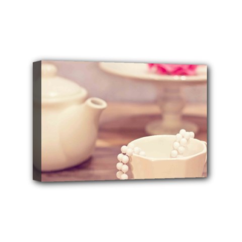 High Tea, Shabby Chic Mini Canvas 6  X 4  by NouveauDesign