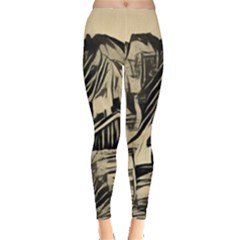 Ink Art Leggings  by NouveauDesign