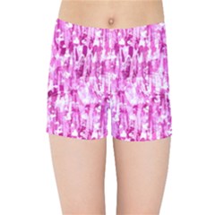 Pink Grunge Love Kids Sports Shorts by KirstenStar