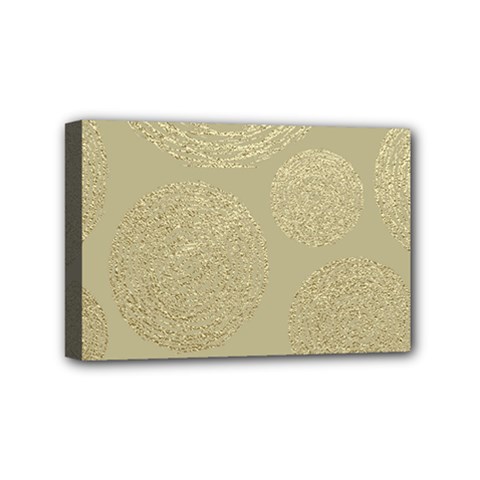 Modern, Gold,polka Dots, Metallic,elegant,chic,hand Painted, Beautiful,contemporary,deocrative,decor Mini Canvas 6  X 4 