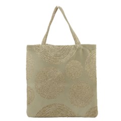 Modern, Gold,polka Dots, Metallic,elegant,chic,hand Painted, Beautiful,contemporary,deocrative,decor Grocery Tote Bag