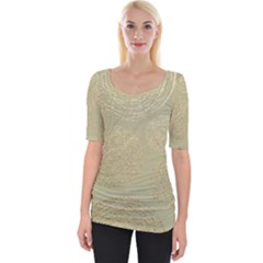 Modern, Gold,polka Dots, Metallic,elegant,chic,hand Painted, Beautiful,contemporary,deocrative,decor Wide Neckline Tee