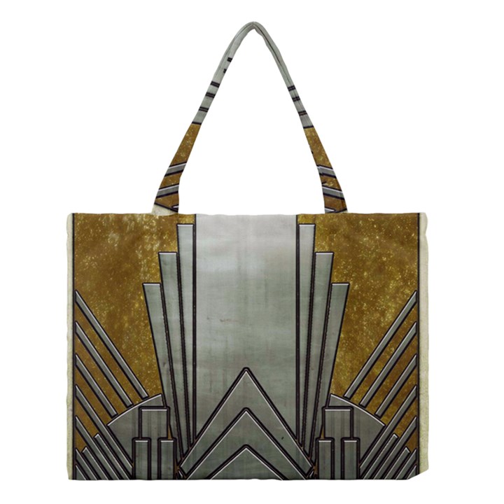 art nouveau gold silver Medium Tote Bag