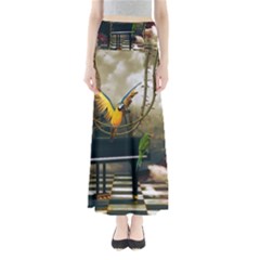 Funny Parrots In A Fantasy World Full Length Maxi Skirt by FantasyWorld7