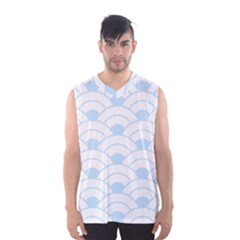 Blue,white,shell,pattern Men s Basketball Tank Top by NouveauDesign