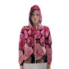 Beautiful Peonies Hooded Wind Breaker (women) by NouveauDesign