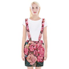 Beautiful Peonies Braces Suspender Skirt by NouveauDesign