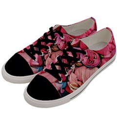 Beautiful Peonies Men s Low Top Canvas Sneakers by NouveauDesign