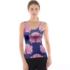 Beautiful Art Nouvea Floral Pattern Tank Top by NouveauDesign