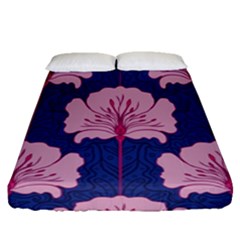 Beautiful Art Nouvea Floral Pattern Fitted Sheet (queen Size) by NouveauDesign