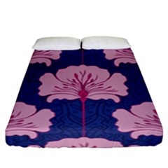 Beautiful Art Nouvea Floral Pattern Fitted Sheet (king Size) by NouveauDesign