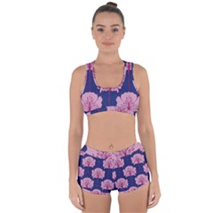 Beautiful Art Nouvea Floral Pattern Racerback Boyleg Bikini Set by NouveauDesign