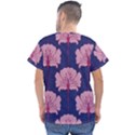 beautiful art nouvea floral pattern Men s V-Neck Scrub Top View2