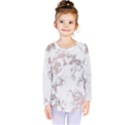 pure and beautiful white marple and rose gold, beautiful ,white marple, rose gold,elegnat,chic,modern,decorative, Kids  Long Sleeve Tee View1