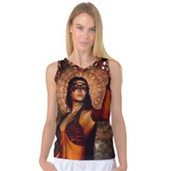 Wonderful Fantasy Women With Mask Women s Basketball Tank Top by FantasyWorld7