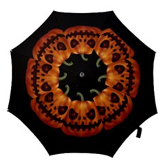 Halloween Pumpkin Hook Handle Umbrellas (small) by Valentinaart