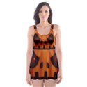 Halloween pumpkin Skater Dress Swimsuit View1