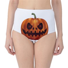 Halloween Pumpkin High-waist Bikini Bottoms by Valentinaart