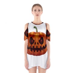 Halloween Pumpkin Shoulder Cutout One Piece by Valentinaart