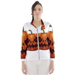 Halloween Pumpkin Wind Breaker (women) by Valentinaart