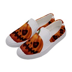 Halloween Pumpkin Women s Canvas Slip Ons by Valentinaart