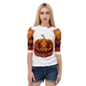 Halloween pumpkin Quarter Sleeve Raglan Tee View1