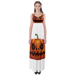 Halloween Pumpkin Empire Waist Maxi Dress by Valentinaart