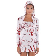 Massacre  Long Sleeve Hooded T-shirt by Valentinaart