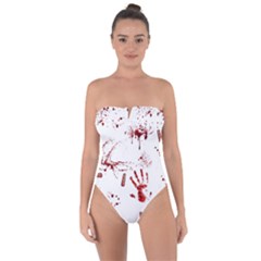 Massacre  Tie Back One Piece Swimsuit by Valentinaart