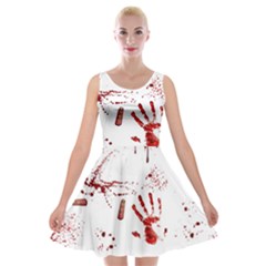 Massacre  Velvet Skater Dress by Valentinaart