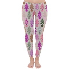 Christmas Tree Pattern Classic Winter Leggings by Valentinaart