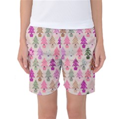 Christmas Tree Pattern Women s Basketball Shorts by Valentinaart