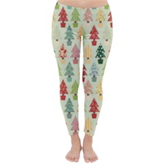 Christmas Tree Pattern Classic Winter Leggings by Valentinaart