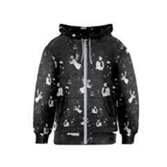 Christmas Pattern Kids  Zipper Hoodie by Valentinaart