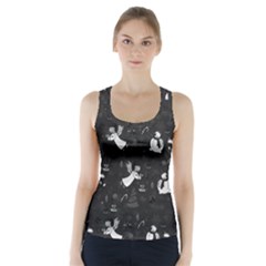 Christmas Pattern Racer Back Sports Top by Valentinaart