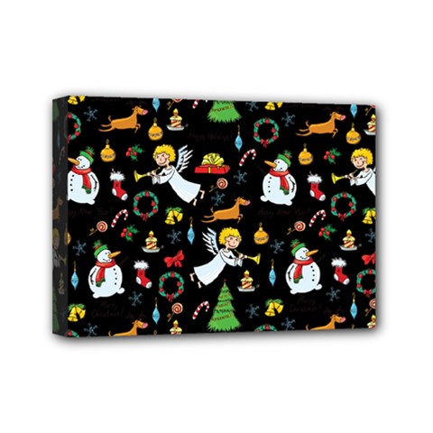 Christmas Pattern Mini Canvas 7  X 5 