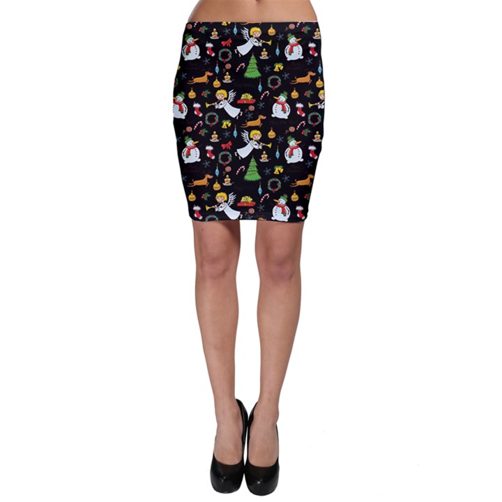 Christmas pattern Bodycon Skirt