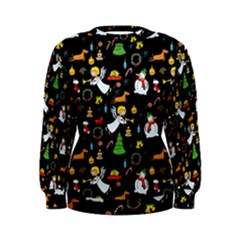 Christmas Pattern Women s Sweatshirt by Valentinaart