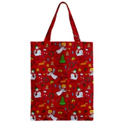 Christmas Pattern Zipper Classic Tote Bag by Valentinaart