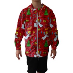 Christmas Pattern Hooded Wind Breaker (kids) by Valentinaart