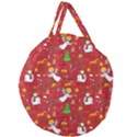 Christmas pattern Giant Round Zipper Tote View2