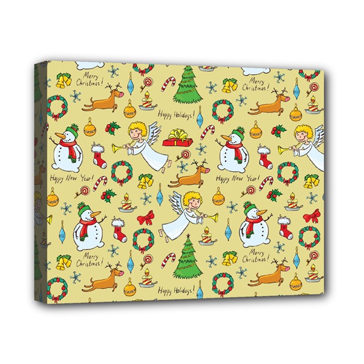 Christmas pattern Canvas 10  x 8 