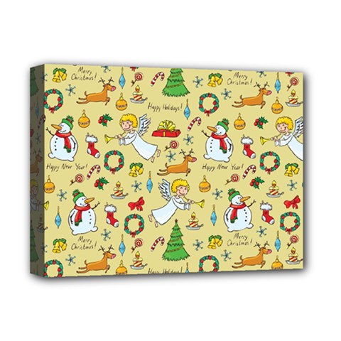 Christmas Pattern Deluxe Canvas 16  X 12   by Valentinaart