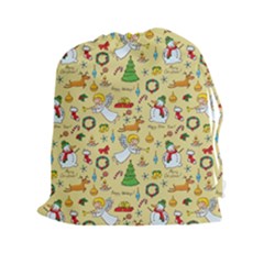 Christmas Pattern Drawstring Pouches (xxl) by Valentinaart